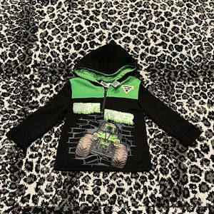 NWOT Toddler Monster Jam Grave Digger Hoodie Sweatshirt